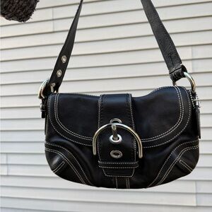 Y2K Coach Small Black Soho (10316), nickel hardware